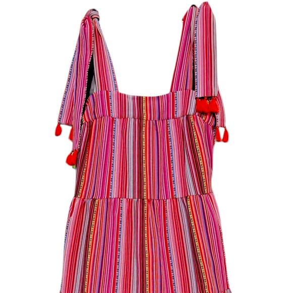 Crosby by Mollie Burch Multicolor Striped Tiered Sundress Women’s S Boho - Picture 4 of 8
